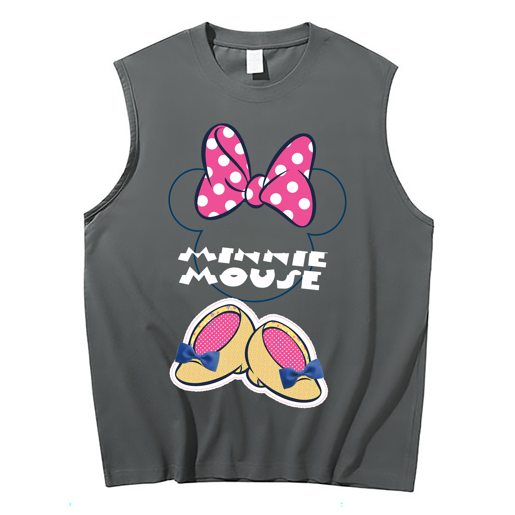 （画像用） ミッキーマウス Mickey Mouse コットン100％タンクトップ（フロントプリント）